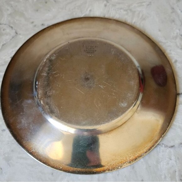 Vintage 3 Piece Coronet Silver Plated Jewellery,Butter, Caviar Covered Dish - Picture 6 of 10